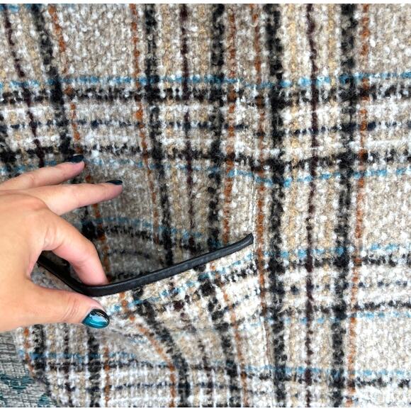 Anthropologie Anderson & Lauth Taupe Plaid Capelet OS - Picture 11 of 11